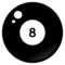 Pool 8 Ball emoji on Emojidex